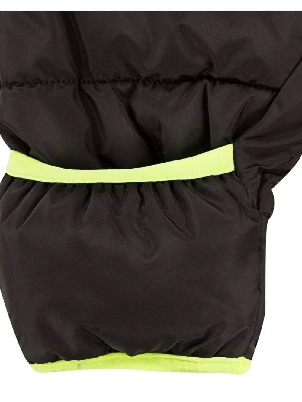NIKE BLACK NEON VOLT , Size Newborn, GREEN LINED PUFFER HOODED WINTER BUNTING